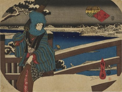 First Snow on the Sumida River by Utagawa Hiroshige