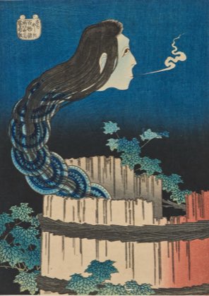 The Ghost of the Sarayashiki Residence by Katsushika Hokusai